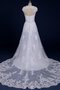 Spitze Halle Bodenlanges Brautkleid mit Applike mit natürlicher Taille