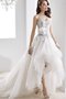 Geschichtes Tüll Sexy Brautkleid mit Gürtel mit Rüschen