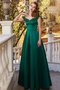 Satin Prinzessin Normale Taille Schulterfreier Ausschnitt Bodenlanges Abendkleid