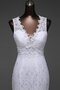 Ärmelloses Natürliche Taile Rückenfreies Brautkleid mit Bordüre mit Rücken Schnürung