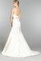 Taft A-Line Sittsames Brautkleid ohne Ärmeln mit Applike