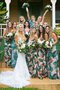 Rückenfreies Reißverschluss Tiefer V-Ausschnitt Romantisches Luxus Brautkleid