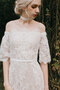 Halbe Ärmeln Junoesque Luxus Pompöse Brautkleid mit Gürtel