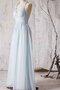 A Linie Anständiges Romantisches Brautjungfernkleid mit kreuz aus Chiffon