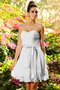 Chiffon A-Line Prinzessin Mini Brautjungfernkleid mit Reißverschluss