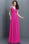 Drapiertes Chiffon Plissiertes Empire Taille V-Ausschnitt Brautjungfernkleid