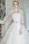 A-Linie Spitze Konservatives Brautkleid mit Applikation aus Tüll