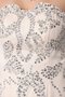 Perlenbesetztes Gekerbter Ausschnitt Meerjungfrau Stil Plissiertes Abendkleid aus Tüll
