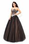 Normale Taille Ärmelloses Duchesse-Linie Sittsames Bodenlanges Quinceanera Kleid