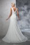 Meerjungfrau Stil Normale Taille V-Ausschnitt Ärmelloses Brautkleid mit Bordüre