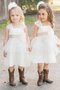 Ärmelloses Hübsch A-Linie Prinzessin Blumenmädchenkleid mit Natürlicher Taille