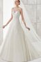 A Linie Juwel Ausschnitt Vintage Romantisches Extravagantes Brautkleid