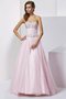 Perlenbesetztes Herz-Ausschnitt Duchesse-Linie Satin Anständiges Quinceanera Kleid