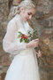 Reißverschluss A-Linie Verlockend Lange Ärmeln Romantisches Brautkleid