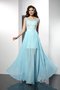 Chiffon Prinzessin Natürliche Taile Cocktailkleid mit Applike mit Reißverschluss