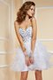 Herz-Ausschnitt Organza A Linie Prinzessin Abiballkleid mit Empire Taille