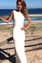 Meerjungfrau Stil Plissiertes Elegantes Schlichtes Brautkleid mit Juwel Ausschnitt