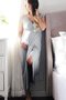 Chiffon Informelles Schlichtes Brautjungfernkleid für Schwangere mit gekappten Ärmeln