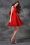 V-Ausschnitt Ärmelloses Mini Cocktailkleid mit natürlicher Taille mit Gürtel