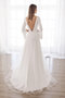 Blendend Formelles Schlichtes Brautkleid aus Tüll mit Sweep Zug