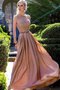 Paillette Chiffon Normale Taille Taft A Linie Ballkleid