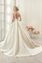 Ärmellos Schaufel-Ausschnitt Tiefer V-Ausschnitt Brautkleid aus Spitze mit Applike