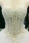 Plissiertes Fabelhaft Tüll Luxus Brautkleid mit Perlen