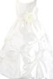 Reißverschluss Empire Taille Pick-Ups Blumenmädchenkleid mit Schmetterlingsknoten mit Blume