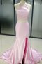 Junoesque Sweep Train A Linie Prinzessin Abendkleid aus Satin