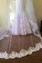 Reißverschluss Queen Anne Bodenlanges Brautkleid mit Bordüre mit natürlicher Taille