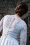 Spitze Klassisches Übergröße Brautkleid mit Knöpfen mit Applike