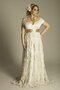 Plissiertes Bodenlanges Schlichtes Brautkleid mit Applikation für Übergröße
