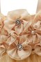 Tüll Nackenband Reißverschluss Blumenmädchenkleid mit Schmetterlingsknoten ohne Ärmeln