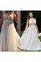 Tüll A-Linie Stilvolles Brautkleid mit Applike für Übergröße