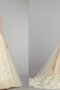 Duchesse-Linie Rückenfreies Ärmelloses Brautkleid mit Schleife mit Bordüre