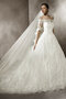 Fabelhaft Kirche Langes Brautkleid mit Bordüre mit Reißverschluss