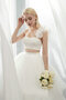 Zweistück Beliebt Tolles Stilvolles Brautkleid mit Blume