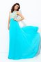 Rückenfreies Ärmelloses Empire Taille Chiffon Prinzessin Ballkleid