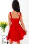 Breiter Träger Junoesque Normale Taille Mini Cocktailkleid mit Reißverschluss