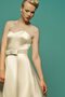 Natürliche Taile Hoch Geschlossenes V-Ausschnitt Einfaches Elegantes Brautkleid