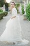 A-Line Plissiertes Stilvolles Konservatives Brautkleid aus Tüll