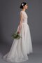 A-Line Kurze Ärmeln Bodenlanges Brautkleid aus Tüll mit gekappten Ärmeln
