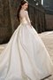 Perlenbesetztes Juwel Ausschnitt Anständiges Luxus Brautkleid mit Gürtel