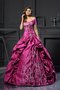 Duchesse-Linie Satin Sittsames Bodenlanges Quinceanera Kleid mit Applikation