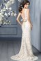 Schaufel-Ausschnitt Ärmellos Bodenlanges Romantisches Prächtiges Brautkleid
