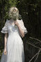 Sweep Train Anmutig Konservatives Brautkleid aus Spitze mit Bordüre