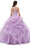 Charmant Satin Sittsames Bodenlanges Glamouröses Quinceanera Kleid