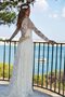 Juwel Ausschnitt Bateau Schaufel-Ausschnitt Romantisches Brautkleid aus Spitze
