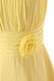 Reißverschluss Plissiertes Ärmellos One Schulter Brautjungfernkleid mit Blume
