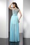 Chiffon Prinzessin Natürliche Taile Cocktailkleid mit Applike mit Reißverschluss